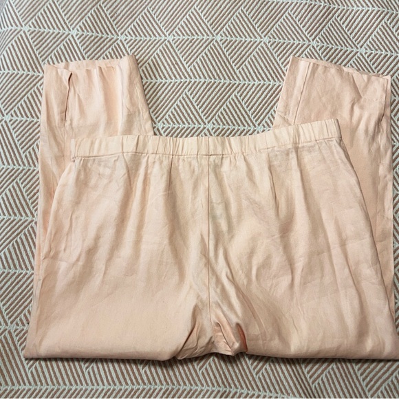 J Jill Pink Linen Cropped Pants XL NWT - Picture 3 of 11